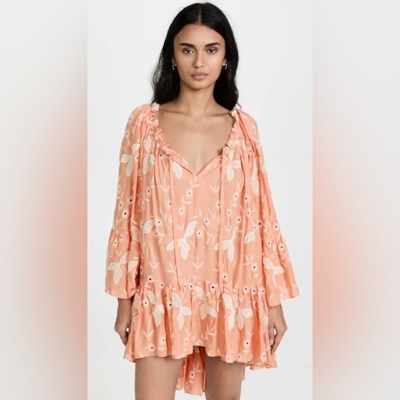 Charina Sarte Papillon Mini Dress - Salmon - Picture 14 of 14